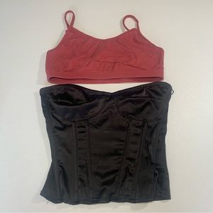 SHEIN WOMENS SMALL TOP BUNDLE LOT BUSTIER BRA CROP CORSET